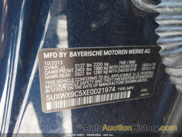 BMW X3 XDRIVE28I, 5UXWX9C5XE0D21974