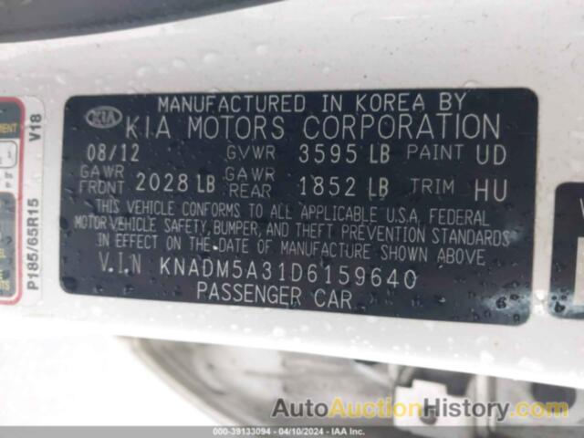 KIA RIO LX, KNADM5A31D6159640