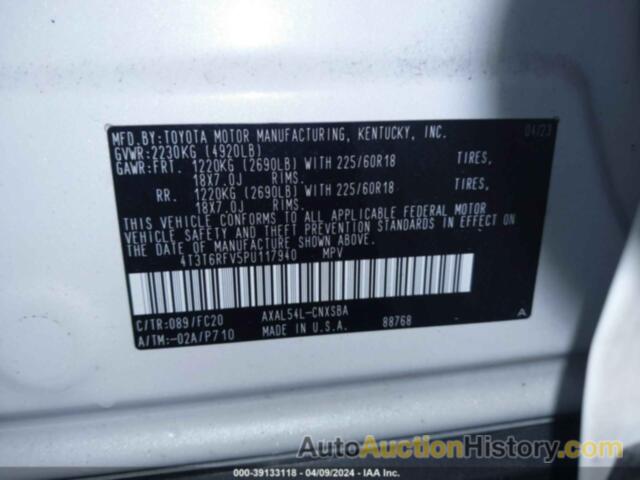 TOYOTA RAV4 SE HYBRID, 4T3T6RFV5PU117940