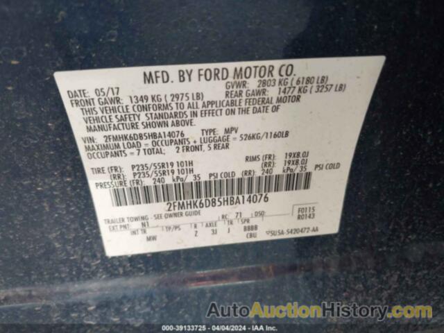 FORD FLEX LIMITED, 2FMHK6D85HBA14076