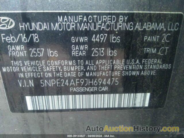 HYUNDAI SONATA SE, 5NPE24AF9JH694475