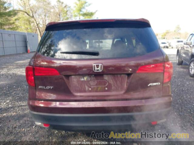 HONDA PILOT EX-L, 5FNYF6H59GB052291