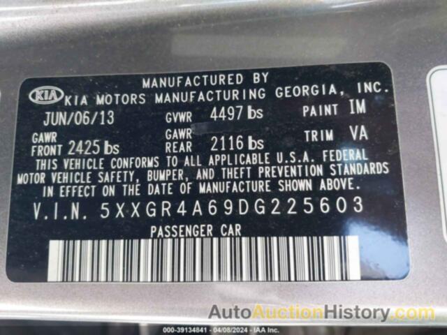 KIA OPTIMA SX, 5XXGR4A69DG225603