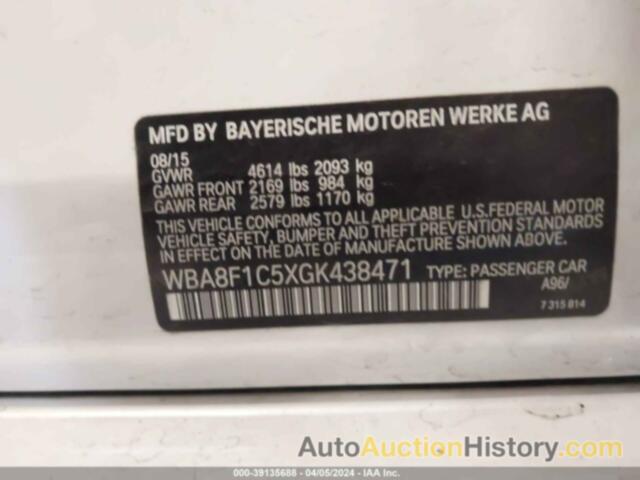 BMW 328D XDRIVE, WBA8F1C5XGK438471