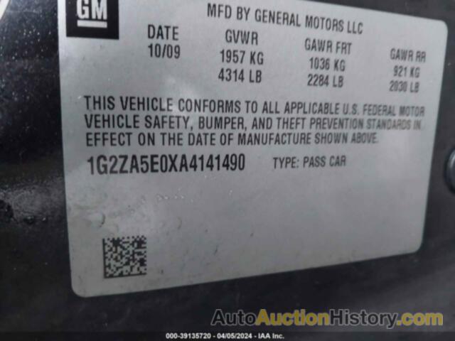 PONTIAC G6, 1G2ZA5E0XA4141490