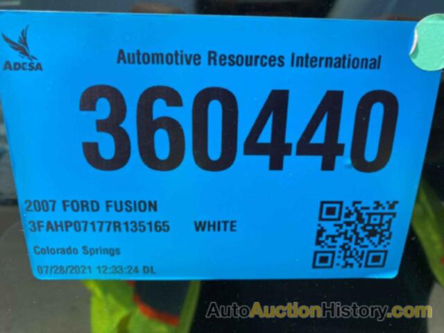 FORD FUSION SE, 3FAHP07177R135165