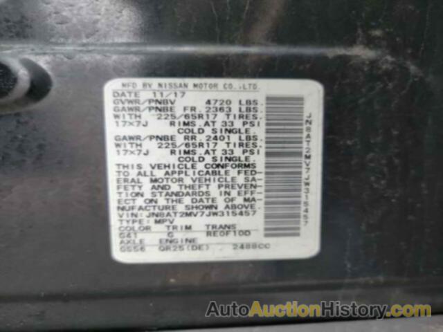 NISSAN ROGUE S, JN8AT2MV7JW315457