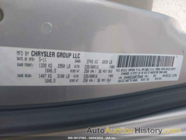 CHRYSLER TOWN & COUNTRY TOURING, 2A4RR5DG0BR739468