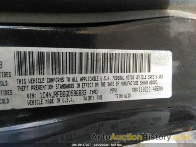 JEEP PATRIOT HIGH ALTITUDE EDITION, 1C4NJRFB6GD596833