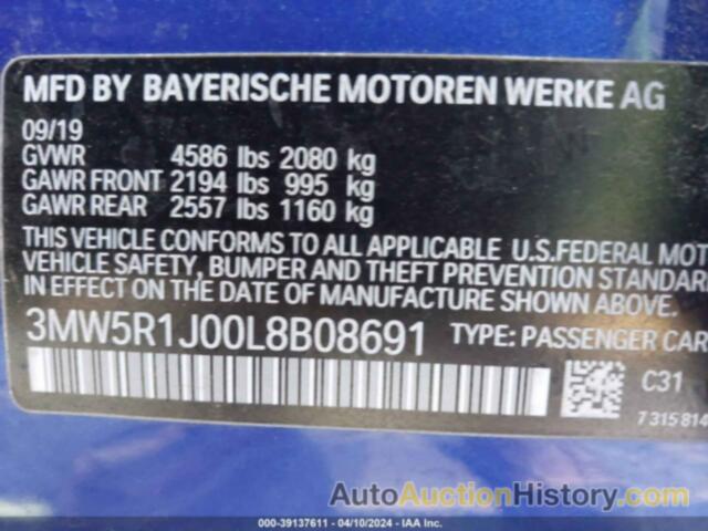 BMW 330I, 3MW5R1J00L8B08691