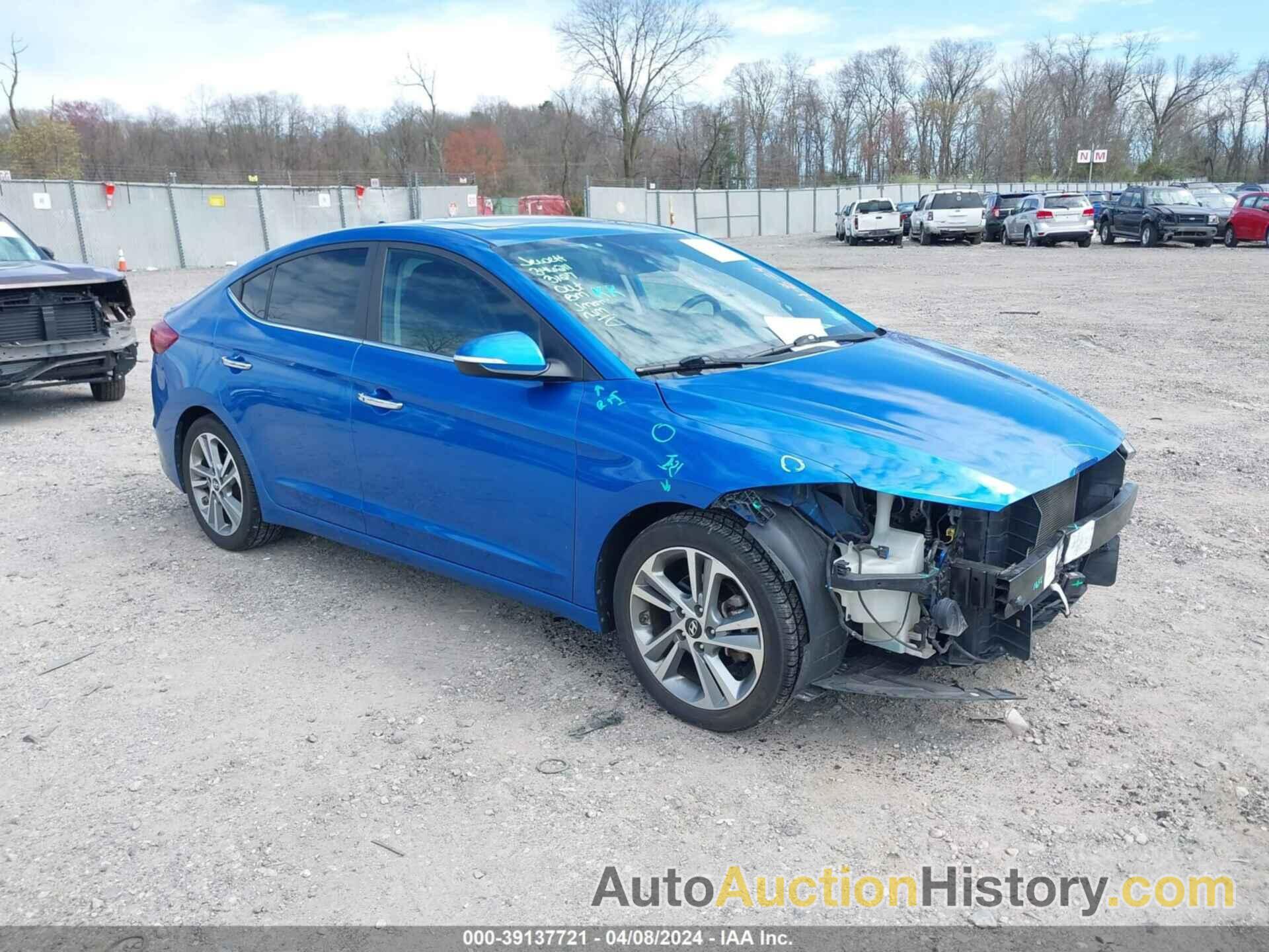 HYUNDAI ELANTRA LIMITED, KMHD84LF8HU160810