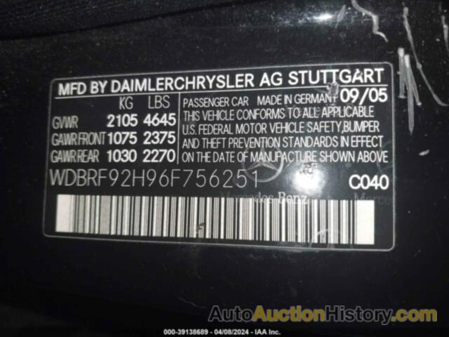 MERCEDES-BENZ C 280 4MATIC, WDBRF92H96F756251