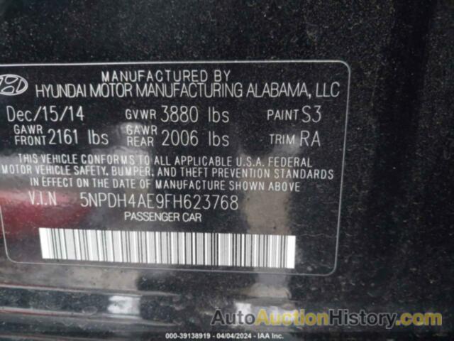 HYUNDAI ELANTRA SE, 5NPDH4AE9FH623768