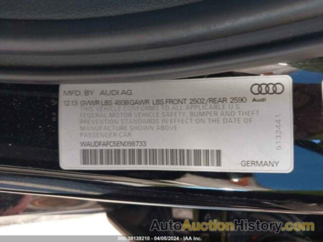 AUDI A6 2.0T PREMIUM, WAUDFAFC5EN098733