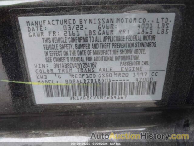 NISSAN SENTRA SV, 3N1AB8CV4NY254167