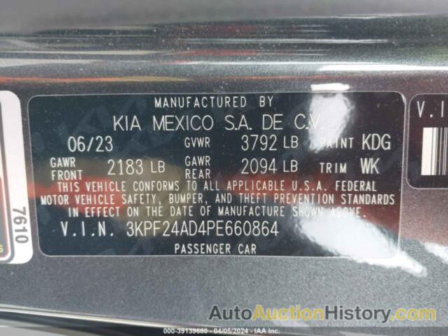 KIA FORTE LXS, 3KPF24AD4PE660864