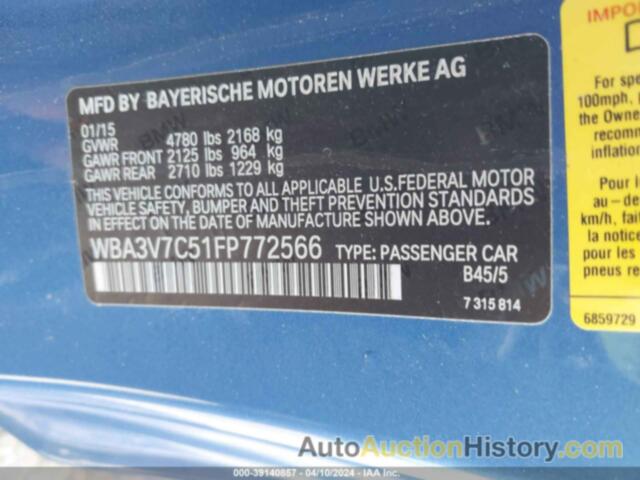 BMW 428I, WBA3V7C51FP772566