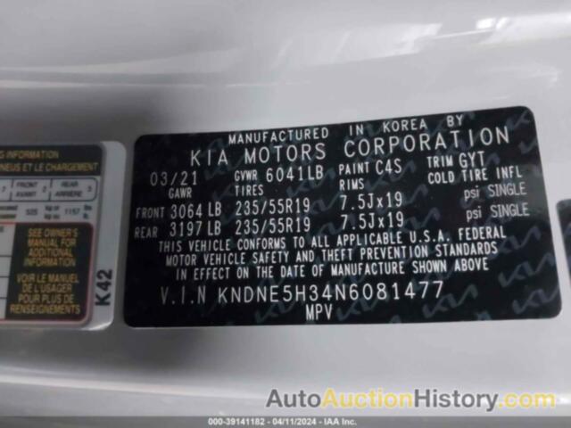 KIA CARNIVAL MPV SX PRESTIGE, KNDNE5H34N6081477