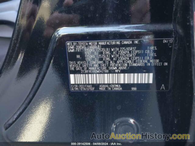 TOYOTA RAV4 XLE, 2T3RFREVXDW042188