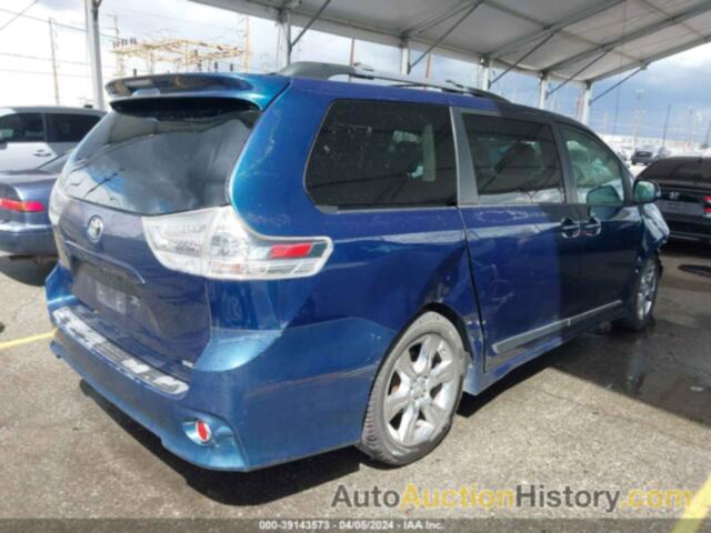 TOYOTA SIENNA SE 8 PASSENGER, 5TDXK3DC7CS259083