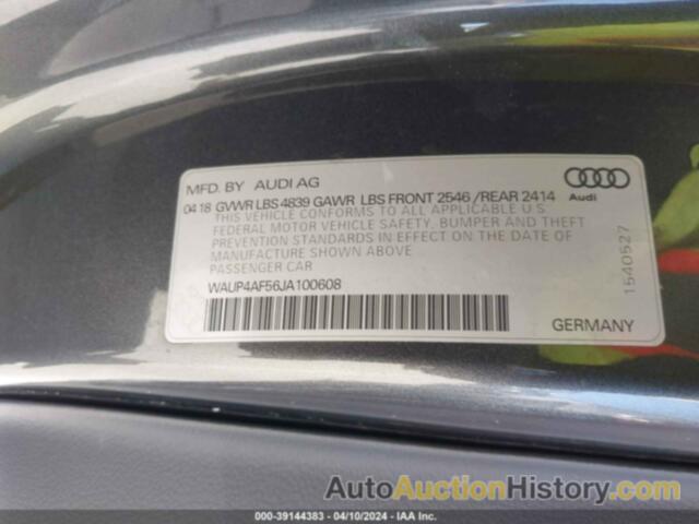 AUDI S5 PREMIUM PLUS, WAUP4AF56JA100608