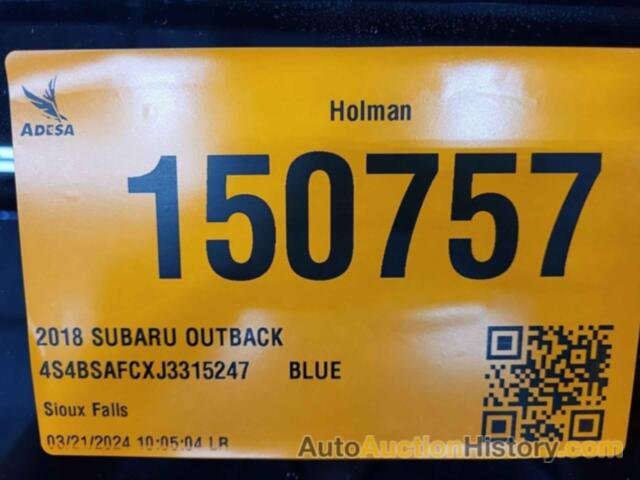 SUBARU OUTBACK 2.5I PREMIUM, 4S4BSAFCXJ3315247