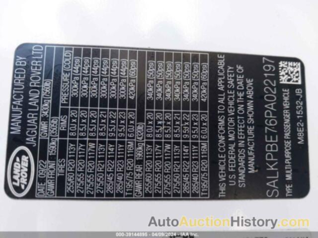 LAND ROVER RANGE ROVER P530 SE, SALKPBE76PA022197