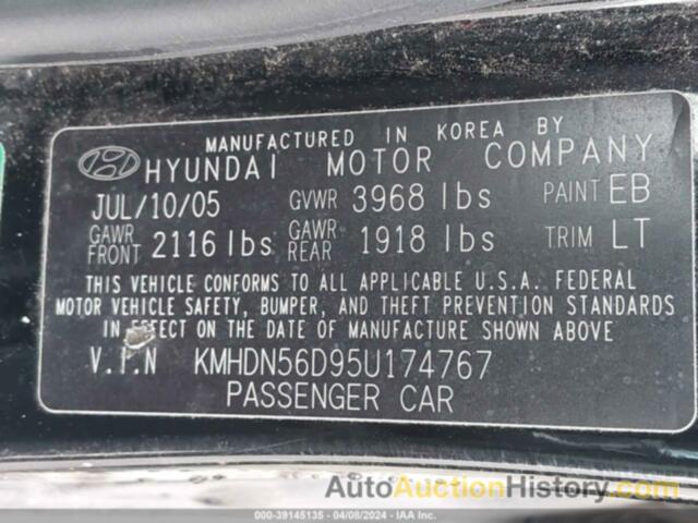 HYUNDAI ELANTRA GLS/GT, KMHDN56D95U174767