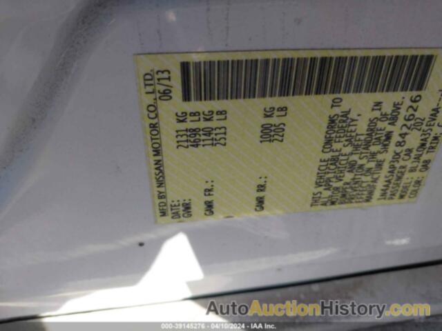 NISSAN MAXIMA 3.5 S, 1N4AA5AP3DC842626