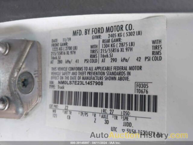 FORD TRANSIT CONNECT XL, NM0LS7E23L1457908