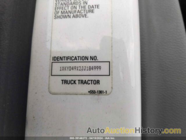 KENWORTH CONSTRUCTION T680, 1XKYD49X2JJ184999