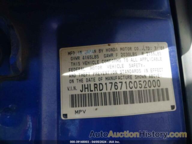 HONDA CR-V EX, JHLRD17671C052000