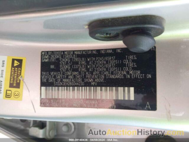 TOYOTA HIGHLANDER BASE V6, 5TDZK3EH2BS044230