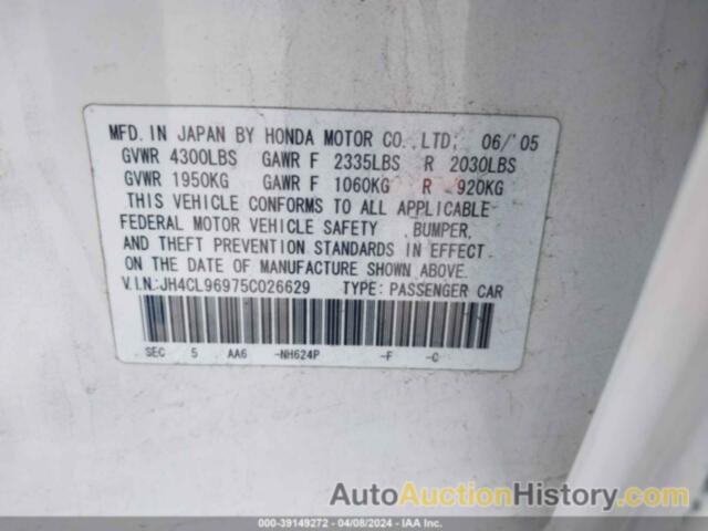 ACURA TSX, JH4CL96975C026629