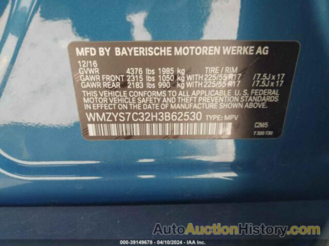 MINI COUNTRYMAN COOPER, WMZYS7C32H3B62530