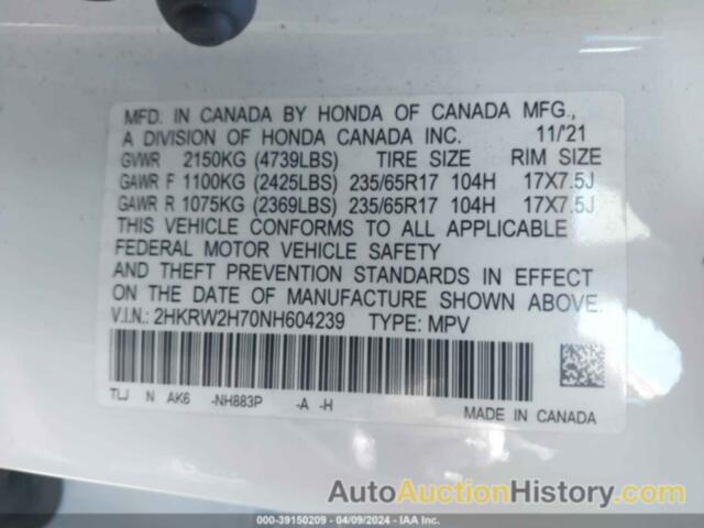 HONDA CR-V AWD SPECIAL EDITION, 2HKRW2H70NH604239