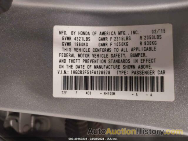 HONDA ACCORD SPORT, 1HGCR2F51FA128978