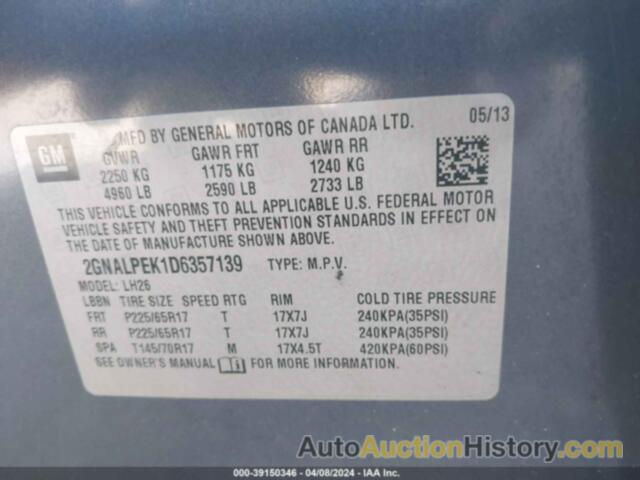 CHEVROLET EQUINOX 2LT, 2GNALPEK1D6357139