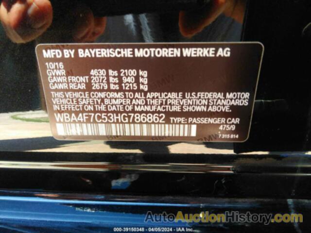 BMW 430I GRAN COUPE, WBA4F7C53HG786862