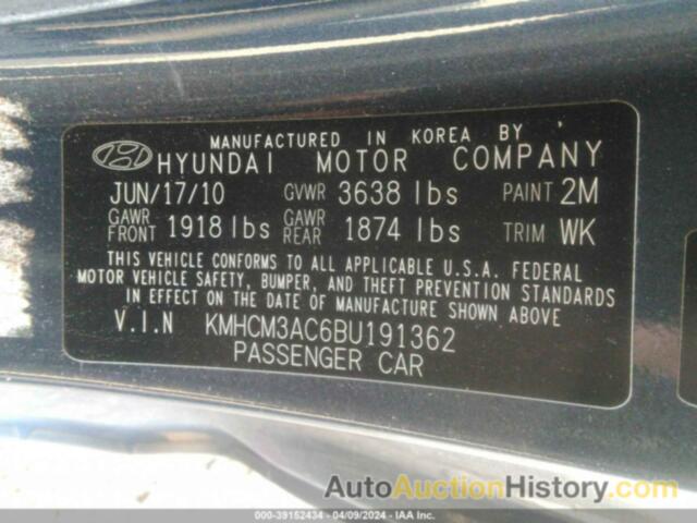 HYUNDAI ACCENT GS, KMHCM3AC6BU191362