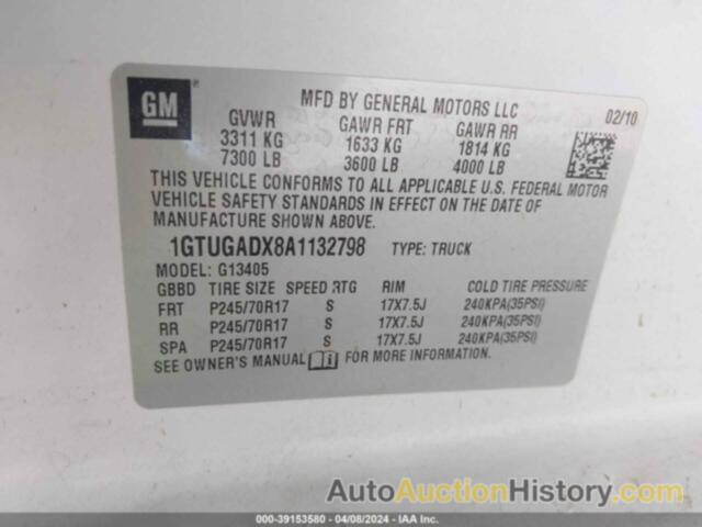 GMC SAVANA 1500 WORK VAN, 1GTUGADX8A1132798