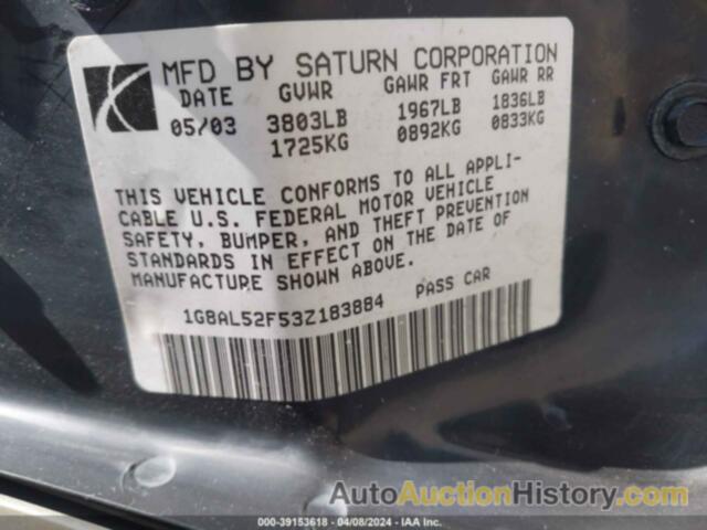 SATURN ION 3, 1G8AL52F53Z183884