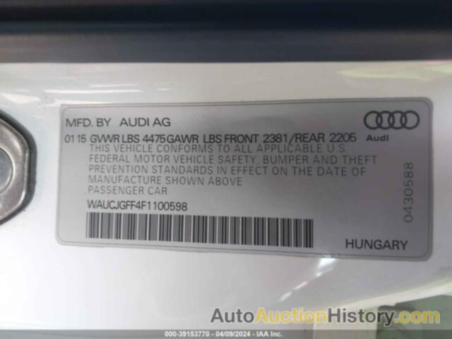 AUDI A3 2.0 TDI PREMIUM, WAUCJGFF4F1100598