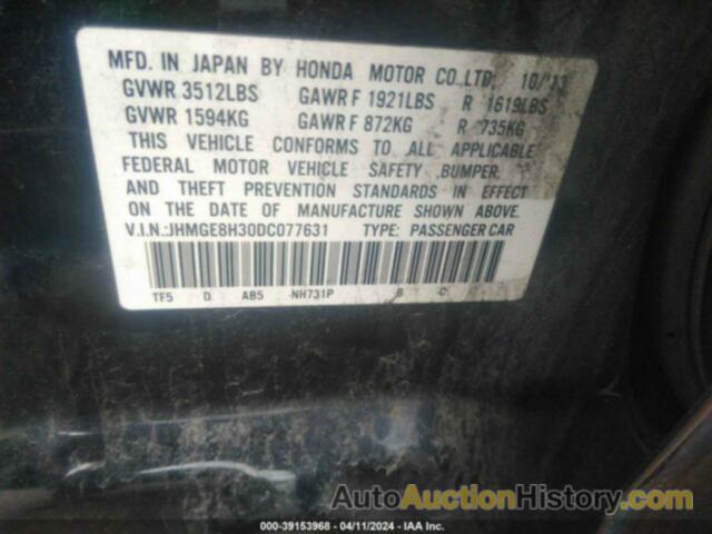 HONDA FIT, JHMGE8H30DC077631