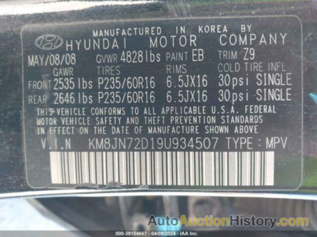 HYUNDAI TUCSON LIMITED V6, KM8JN72D19U934507