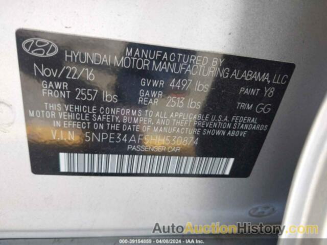 HYUNDAI SONATA SPORT, 5NPE34AF5HH530874