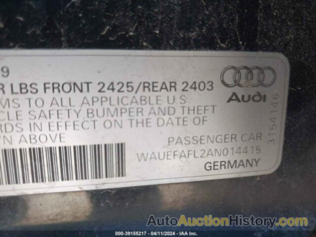 AUDI A4 PREMIUM PLUS, WAUEFAFL2AN014415