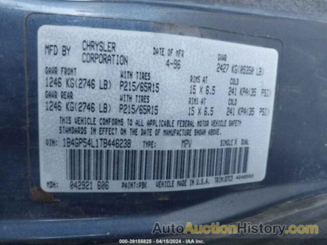 DODGE GRAND CARAVAN LE/ES, 1B4GP54L1TB446238