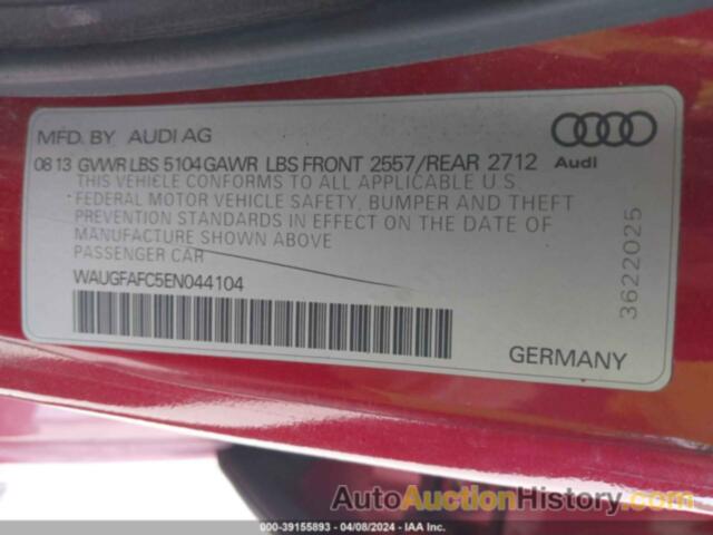 AUDI A6 2.0T PREMIUM, WAUGFAFC5EN044104