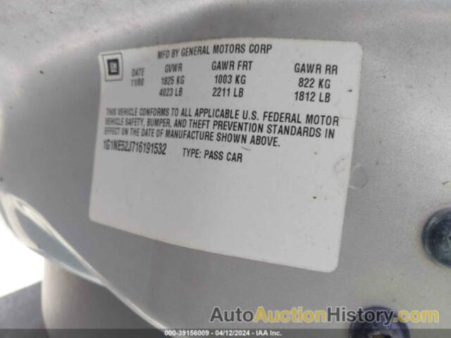 CHEVROLET MALIBU LS, 1G1NE52J716191532